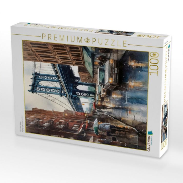 Produktbild: CALVENDO Puzzle Manhattan Bridge | 1000 Teile Lege-Gr&ouml;&szlig;e 64x48cm Foto-Puzzle f&uuml;r gl&uuml;ckliche Stunden