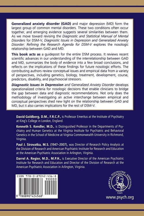 Produktbild: Diagnostic Issues in Depression and Generalized Anxiety Disorder