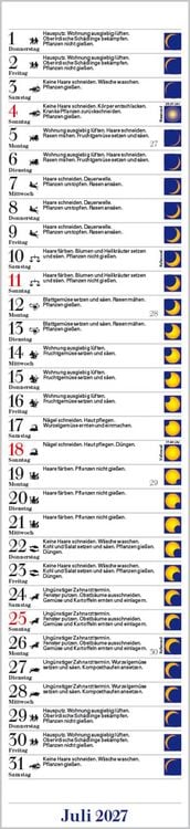 Produktbild: Mond-Langplaner 2027
