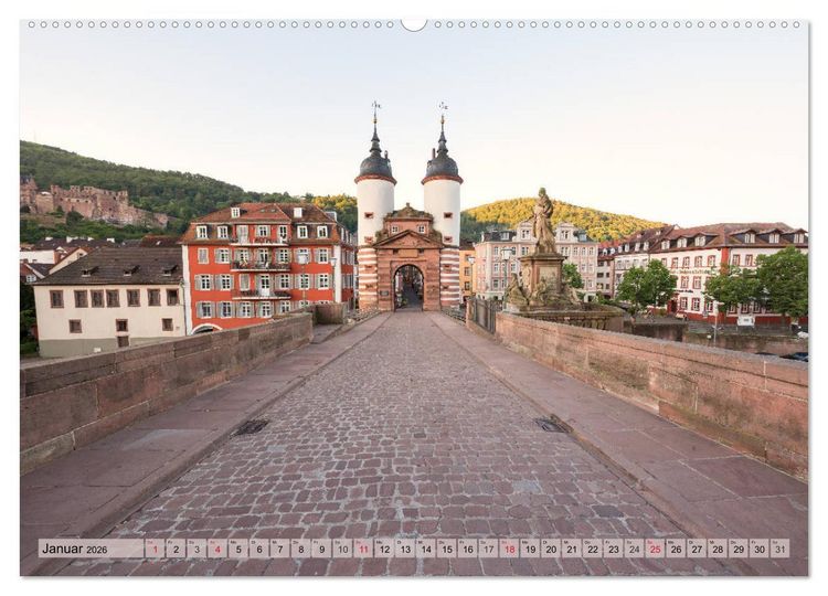 Produktbild: Heimweh nach Heidelberg - Die romantische Stadt am Neckar (hochwertiger Premium Wandkalender 2026 DIN A2 quer), Kunstdruck in Hochglanz