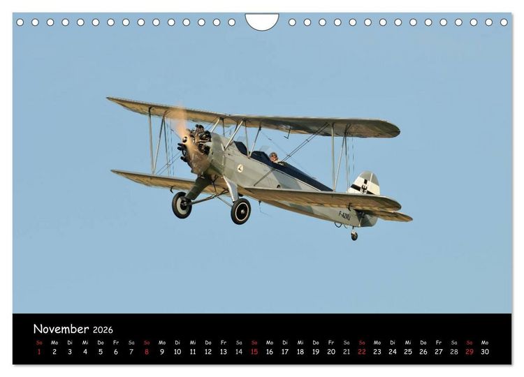 Produktbild: Doppeldecker - Veteranen der L&uuml;fte (Wandkalender 2026 DIN A4 quer), CALVENDO Monatskalender