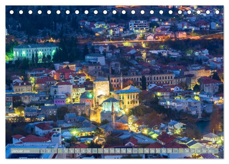 Produktbild: Die Altstadt von Mostar (Tischkalender 2026 DIN A5 quer), CALVENDO Monatskalender