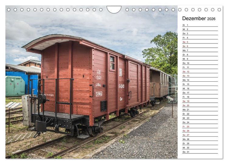 Produktbild: Eisenbahn Museum Gramzow (Wandkalender 2026 DIN A4 quer), CALVENDO Monatskalender