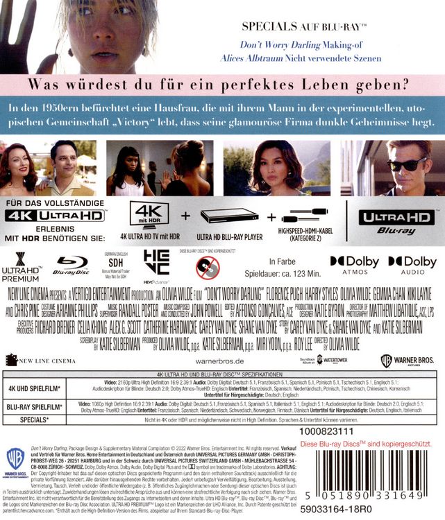 Produktbild: Don't Worry Darling (+ Blu-ray)