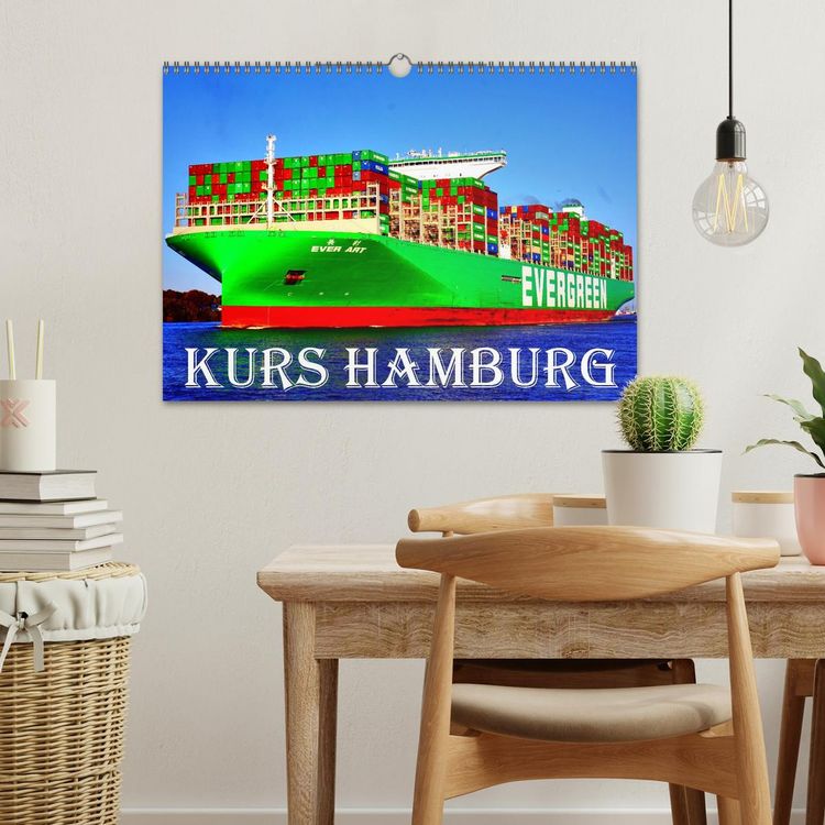 Produktbild: KURS HAMBURG (Wandkalender 2026 DIN A3 quer), CALVENDO Monatskalender