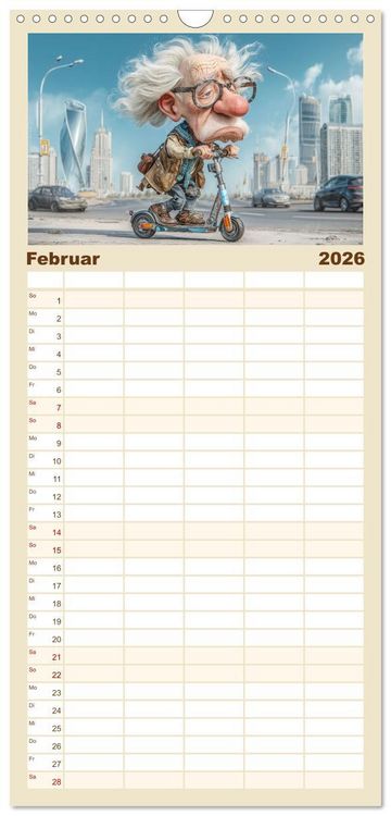 Produktbild: Familienplaner 2026 - Arbeiten bis der Rollator funkt! mit 5 Spalten (Wandkalender, 21 x 45 cm) CALVENDO