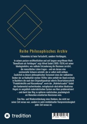 Produktbild: Bewu&szlig;tsein als Verh&auml;ngnis. Nebst Dissertationsschrift Produktivkr&auml;fte und Klassenkampf. Ein Beitrag zur Interpretation des historischen Materialismus
