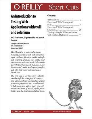 Produktbild: Introduction to Testing Web Applications with twill and Selenium