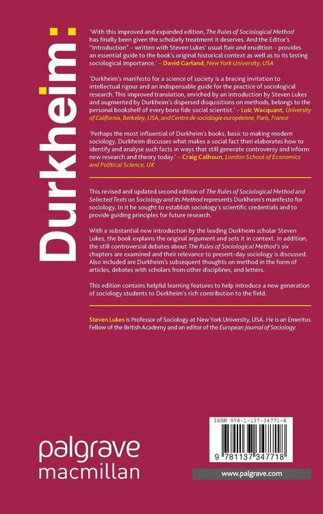 Produktbild: Durkheim: The Rules of Sociological Method