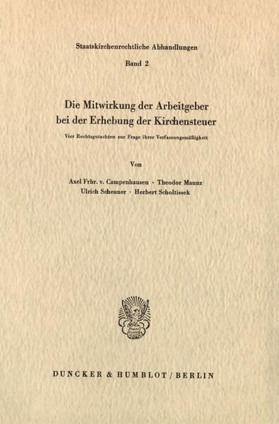 Produktbild: Die Mitwirkung der Arbeitgeber bei der Erhebung der Kirchensteuer.