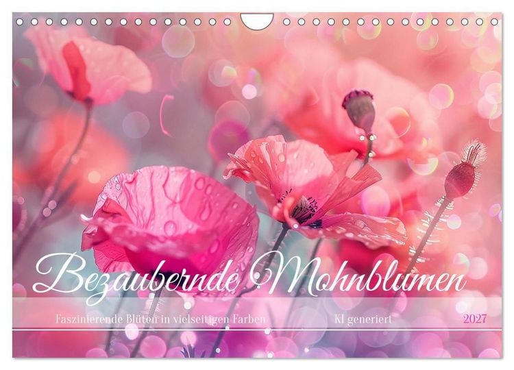 Produktbild: Bezaubernde Mohnblumen (Wandkalender 2027 DIN A4 quer), CALVENDO Monatskalender