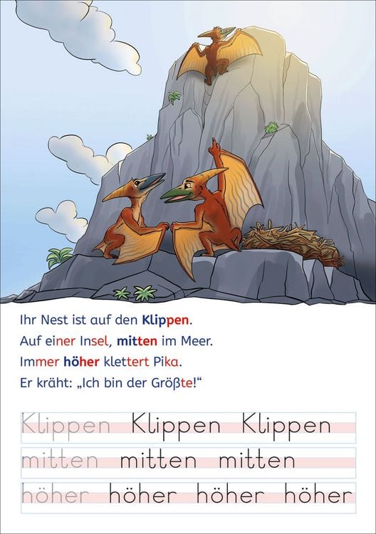 Produktbild: Lesel&ouml;wen - Lesen und schreiben lernen mit Spurrillen - Abenteuer im Land der Dinos