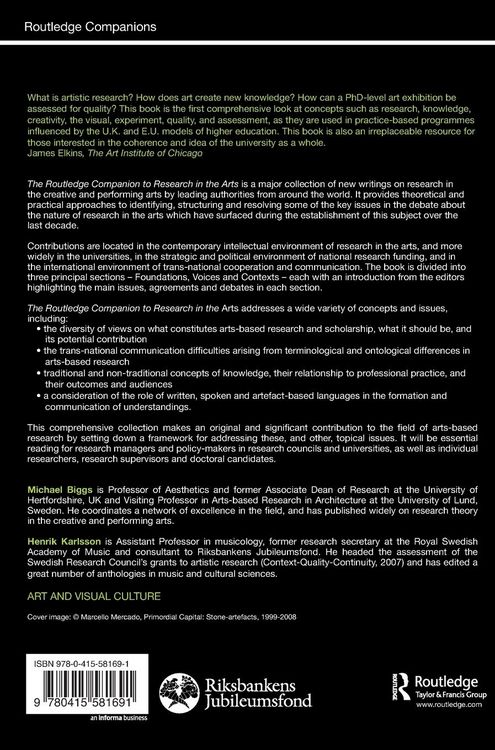 Produktbild: The Routledge Companion to Research in the Arts