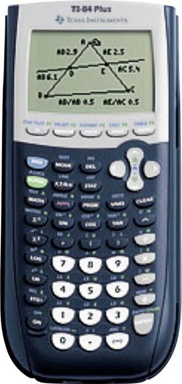 Produktbild: Texas Instruments TI-84 PLUS Grafikrechner Dunkelblau Display (Stellen): 16 batteriebetrieben (B x H x T) 192 x 89 x 27 mm