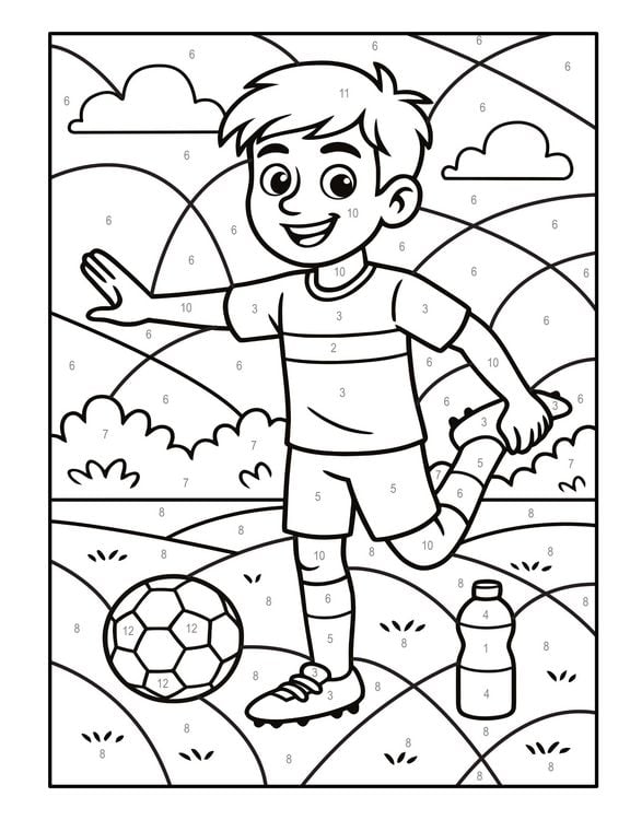 Produktbild: Malen nach Zahlen Fu&szlig;ball Malbuch f&uuml;r Kinder ab 5&ndash;7 Jahren