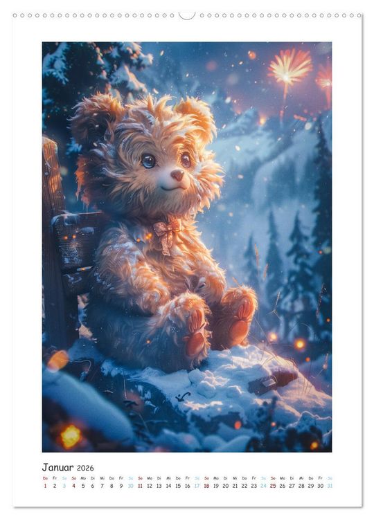 Produktbild: Taddy&acute;s Abenteuer (Wandkalender 2026 DIN A2 hoch), CALVENDO Monatskalender