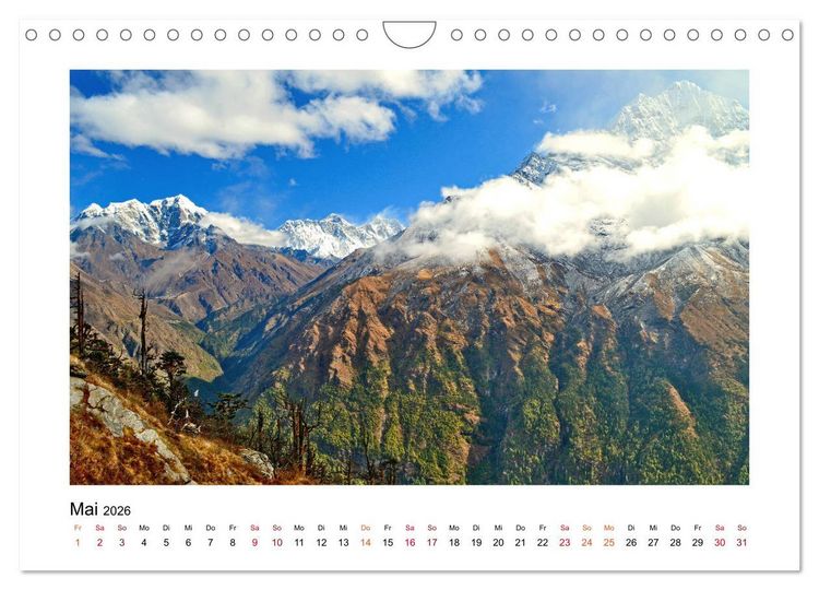 Produktbild: Nepal - Wanderparadies zwischen Annapurna & Everest (Wandkalender 2026 DIN A4 quer), CALVENDO Monatskalender