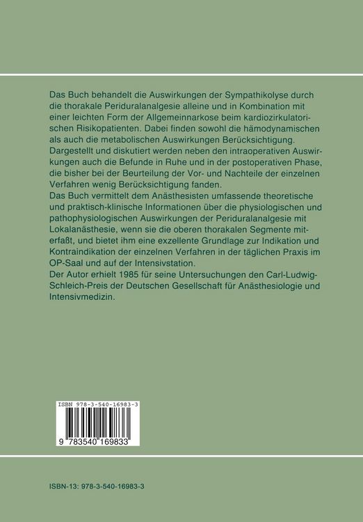 Produktbild: Zur Kombination von Periduralanalgesie und Allgemeinanaesthesie beim Risikopatienten