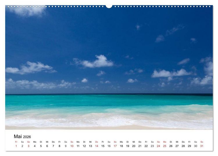 Produktbild: Traumstr&auml;nde in der Karibik (hochwertiger Premium Wandkalender 2026 DIN A2 quer), Kunstdruck in Hochglanz