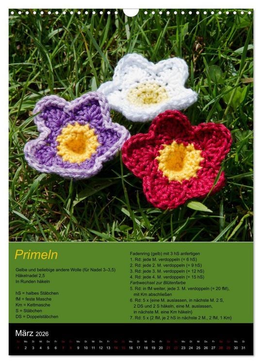 Produktbild: Amigurumi - H&auml;kelideen mit Anleitung (Wandkalender 2026 DIN A3 hoch), CALVENDO Monatskalender