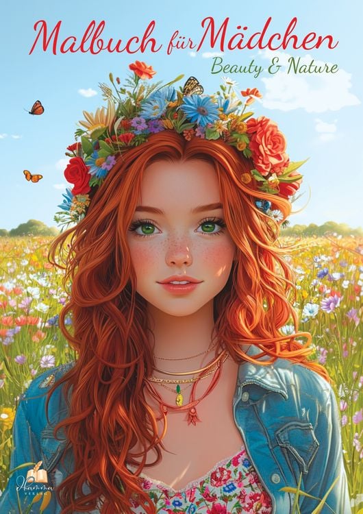 Produktbild: Malbuch für Mädchen ab 10 Jahren – Beauty & Nature – mit 52 Ausmalbildern | Kreatives Geschenk mit floralen Mädchenmotiven, Tieren & Naturkulissen zum