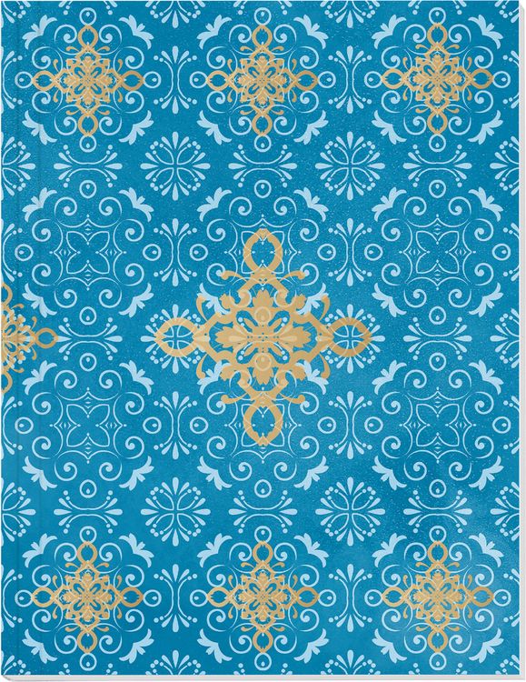Produktbild: Der Zauber Indiens Großes Notizheft (A5) Motiv Blaues Ornament