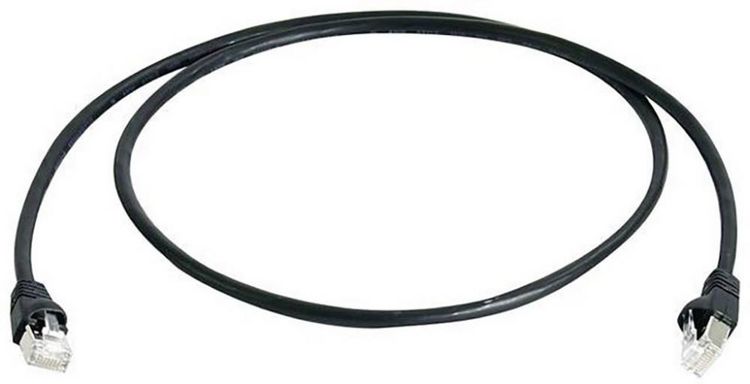 Produktbild: Teleg&auml;rtner 100008831 RJ45 Patchkabel CAT 6a S/FTP 7.50m Schwarz Flammwidrig, mit Rastnasenschutz, Paarschirm, doppelt geschirmt