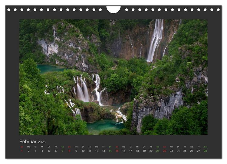 Produktbild: FALLENDE WASSER (Wandkalender 2026 DIN A4 quer), CALVENDO Monatskalender