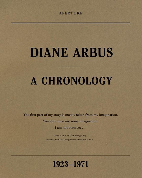 Produktbild: Diane Arbus: A Chronology, 1923-1971