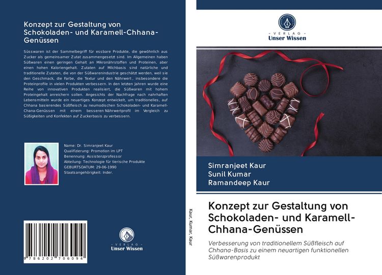 Produktbild: Konzept zur Gestaltung von Schokoladen- und Karamell-Chhana-Gen&uuml;ssen