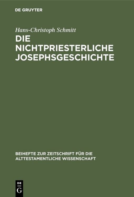 Produktbild: Die nichtpriesterliche Josephsgeschichte