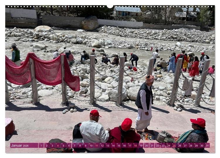 Produktbild: Char Dham - hinduistische Pilgerreise im Himalaya (Wandkalender 2026 DIN A2 quer), CALVENDO Monatskalender