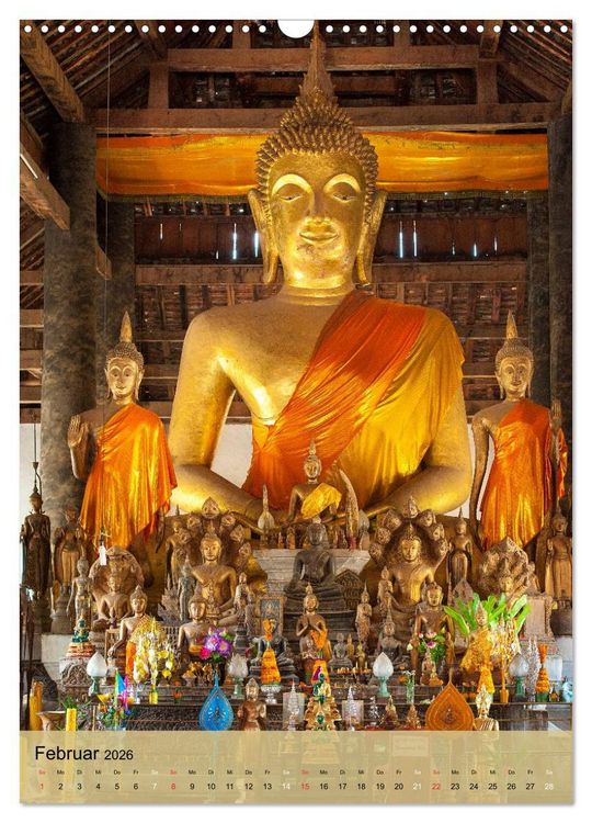 Produktbild: BUDDHA in GOLD (Wandkalender 2026 DIN A3 hoch), CALVENDO Monatskalender