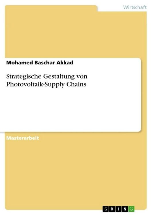 Produktbild: Strategische Gestaltung von Photovoltaik-Supply Chains