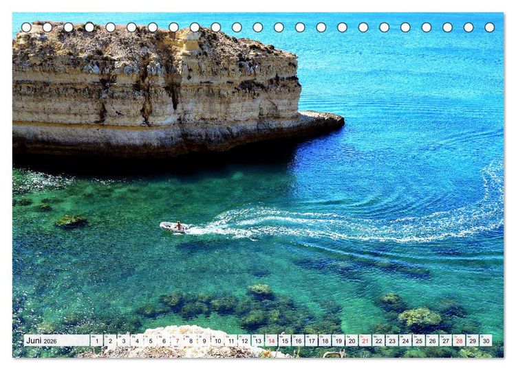 Produktbild: Algarve zum Tr&auml;umen (Tischkalender 2026 DIN A5 quer), CALVENDO Monatskalender