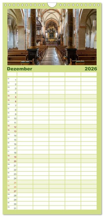 Produktbild: Familienplaner 2026 - Schweiz - Saint-Ursanne mit 5 Spalten (Wandkalender, 21 x 45 cm) CALVENDO