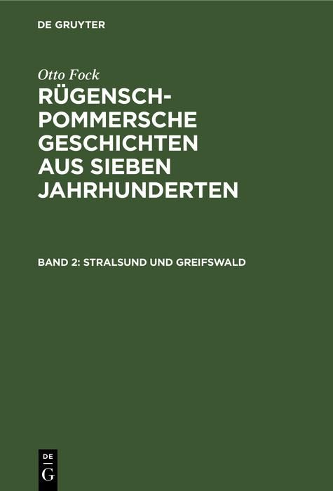 Produktbild: Stralsund und Greifswald