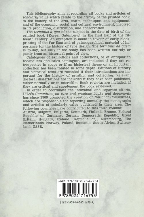 Produktbild: ABHB Annual Bibliography of the History of the Printed Book and Libraries