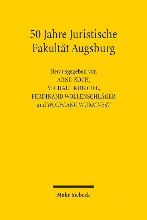 Produktbild: 50 Jahre Juristische Fakult&auml;t Augsburg