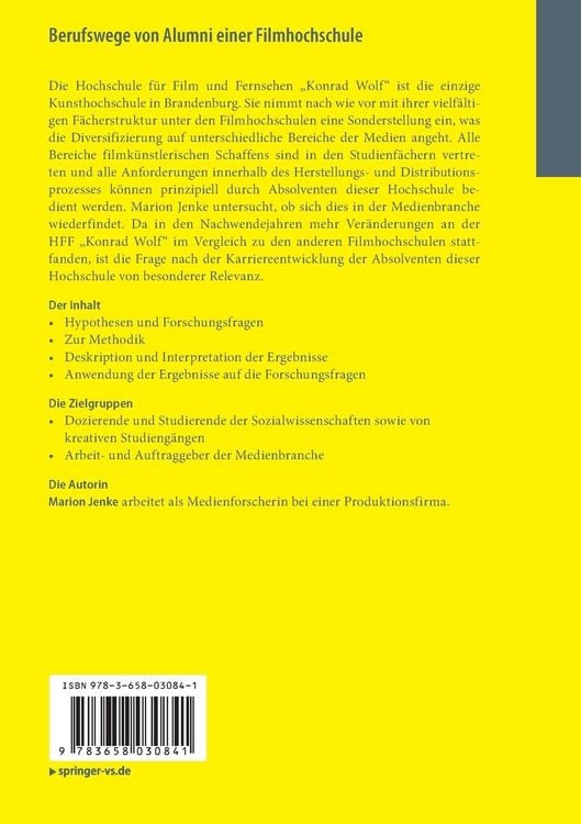 Produktbild: Berufswege von Alumni einer Filmhochschule