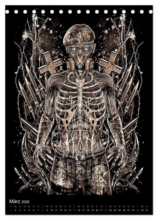 Produktbild: BLOODBOY/WAR ILLUSTRATION (Tischkalender 2026 DIN A5 hoch), CALVENDO Monatskalender
