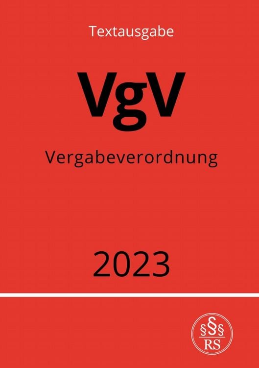 Produktbild: Vergabeverordnung - VgV 2023