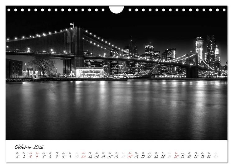 Produktbild: New York &ndash; The Big Apple (Wandkalender 2026 DIN A4 quer), CALVENDO Monatskalender