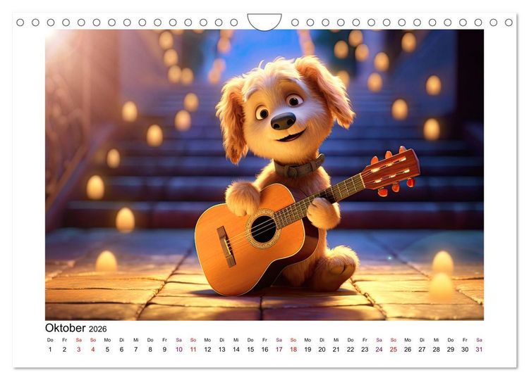 Produktbild: CatDogBand (Wandkalender 2026 DIN A4 quer), CALVENDO Monatskalender