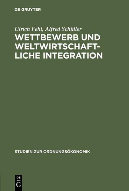 Produktbild: Wettbewerb und weltwirtschaftliche Integration