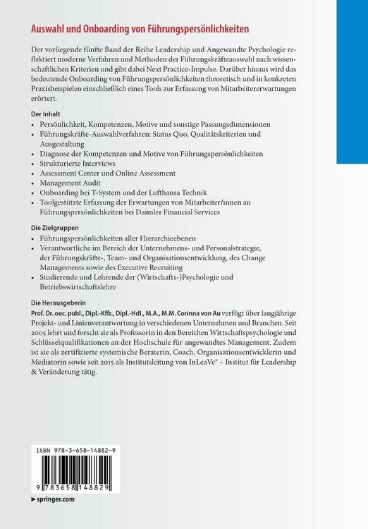 Produktbild: Auswahl und Onboarding von F&uuml;hrungspers&ouml;nlichkeiten