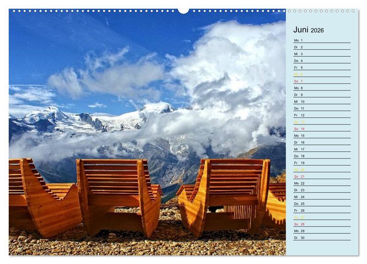 Produktbild: Gr&uuml;ezi . Landschaften in der Schweiz Planer (Wandkalender 2026 DIN A2 quer), CALVENDO Monatskalender