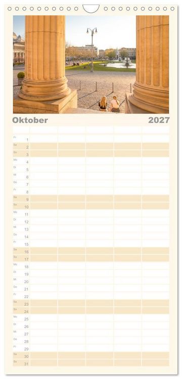 Produktbild: Familienplaner 2027 - Daheim in Wiesbaden mit 5 Spalten (Wandkalender, 21 x 45 cm) CALVENDO