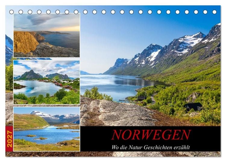Produktbild: Norwegen Wo die Natur Geschichten erz&auml;hlt (Tischkalender 2027 DIN A5 quer), CALVENDO Monatskalender
