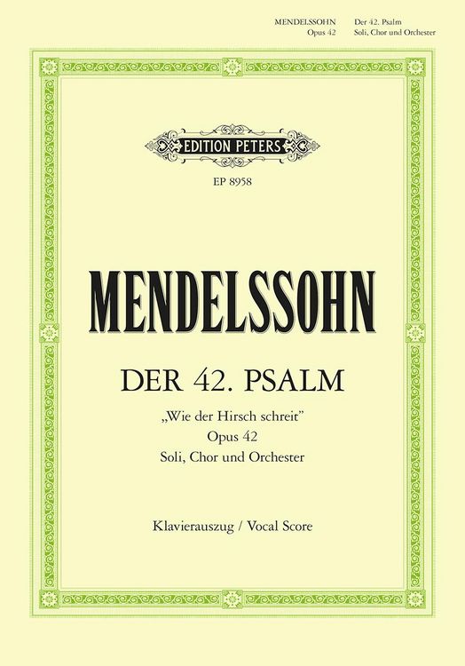 Produktbild: Mendelssohn, F: Psalm 42 Wie Der Hirsch Schreit Op. 42 (Voca